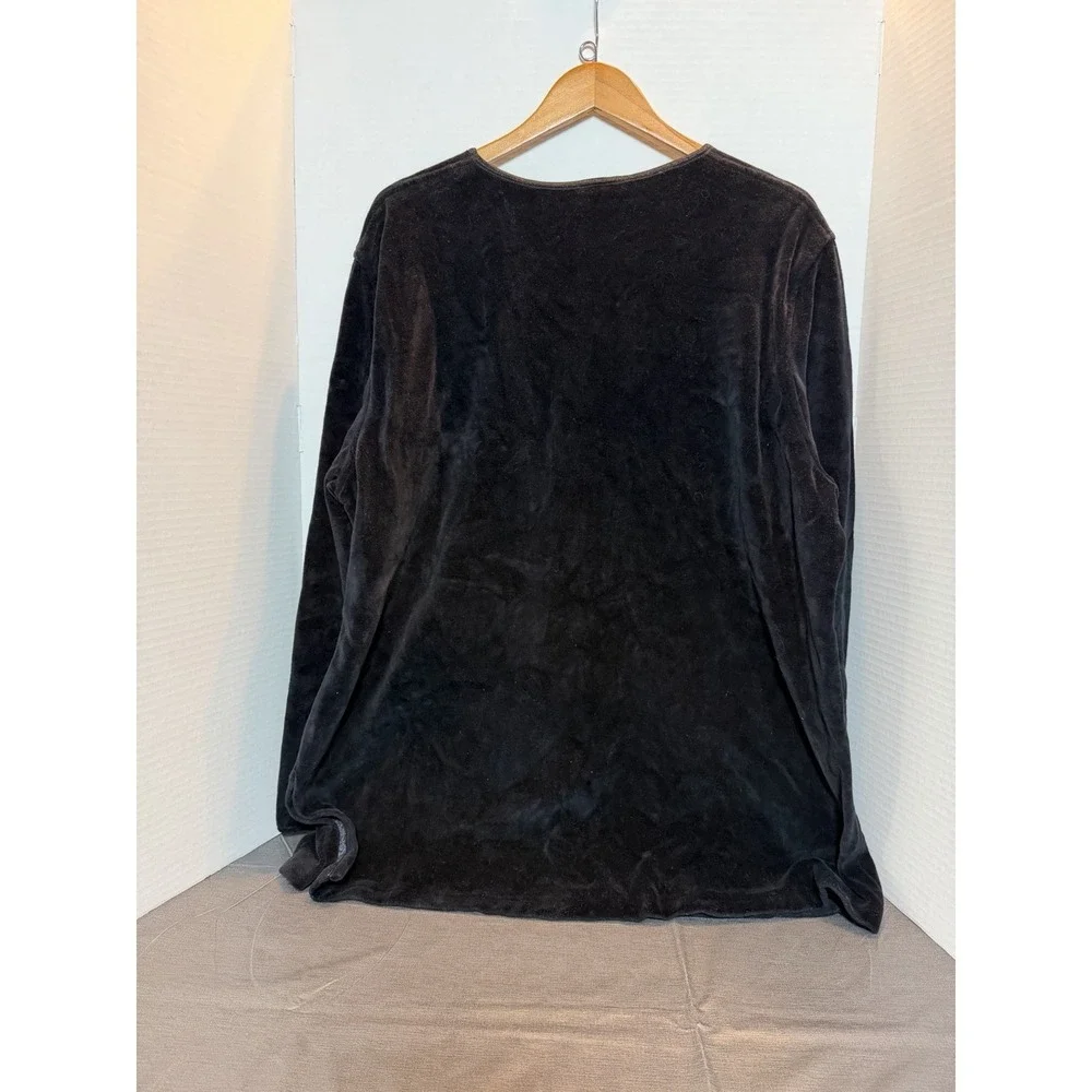 Vtg Neiman Marcus Butterfly Velour Crewneck Sweater 1x 134
